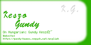keszo gundy business card